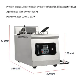 Professional Electric Fryer QD-1ST With Automatic Lifting System 14L Capacity Deep Fryer Machine for Fast Food Restaurant thumbnail-2