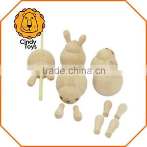 DIY Wooden Hanging Ornament Easter Bunnies Set of 5 for Easter thumbnail-3