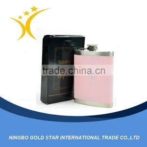 Novelty Leather Stainless Steel Mini Hip Flask thumbnail-1