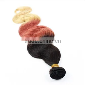 Brazilian Body Wave Cheap And Beauty Ombre Hair Extension Ombre Bundles 100% Remy Human Hair Extension 3 Tone Color Ombre Hair thumbnail-6