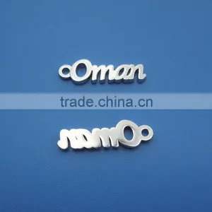 Oman Country Name Logo 46th National Day Metal Silver Keychains thumbnail-1