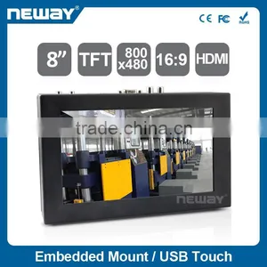 8 Inch LCD Metal Open Frame Touchscreen for Industrial Application Monitor thumbnail-1