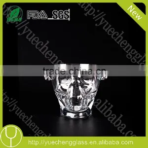 Skull Head Custom Clear Glass Ice Bucketskull Head Custom Clear Glass Ice Bucket thumbnail-1