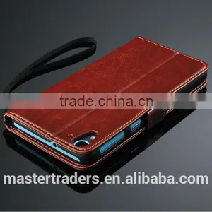Free Shipping Original Fashion 64 Grain Stand Holder Wallet Flip PU Leather Case For HTC 826 MT-3170 thumbnail-5