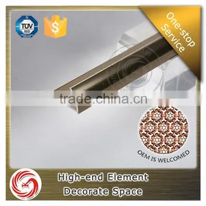 2016 Hot Sale Flexible Chrome Round Aluminum Ceramic Edge Tile Trim thumbnail-6