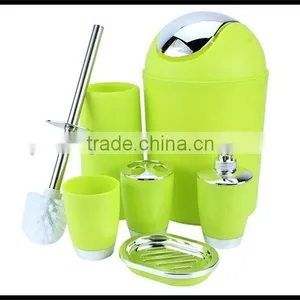 Wholesale Hot Selling 6 Pieces/Set High Quality Plastic Bathroom Set Bathroom Accessory thumbnail-1