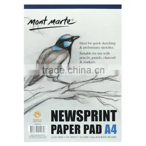 Mont Marte Newsprint Paper Pad 50gsm 100 Sheet A3/ A4 thumbnail-2