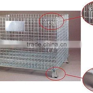 Metal Collapsible Storage Cage With Wheels thumbnail-1