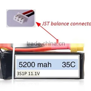 RC Battery Pack 11.1V 5200mAh 3S Continuous High Rate 35C Quadcopter Drone thumbnail-3