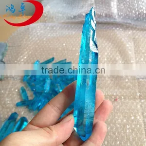 Natural Wholesale Angel Aura Quartz Light Blue Crystal thumbnail-1