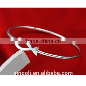 Modern Stylish Bracelet Express Cutout Cute Fish Bracelet Tiny Silver Bracelet Carved Letter Slap Bracelet thumbnail-1