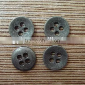 11.5mm Hot Sale 4 Holes Antique Silver Button thumbnail-1
