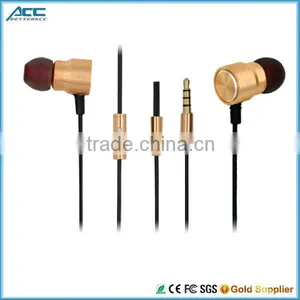 Gold Heavy Metal Earphones for Music thumbnail-1