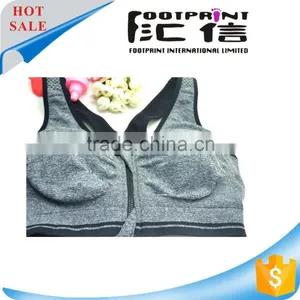 Fitness Ladies H-shaped Sports Zipper Bra Underwear Wholesale thumbnail-2