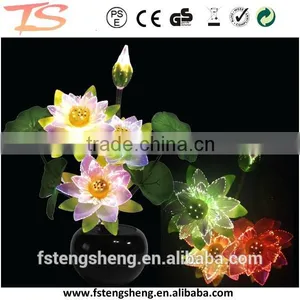 Wholesale Artificial Green Lotus Flowers/LED Fiber Optic Lotus Flowers Lamp thumbnail-1