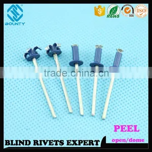 HIGH QUALITY OPEN END MANUFACTURER PROTRUDING CROWN HEAD ALUMINUM POP PEEL TYPE RIVETS thumbnail-4