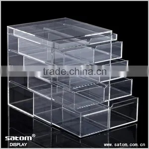 Classical Hot Selling Clear Acrylic Makeup Organizer Box Drawers thumbnail-1