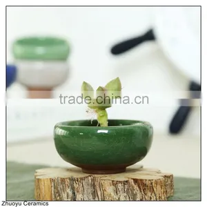 Personalized Crack Glaze Ceramic Flower Pot thumbnail-3