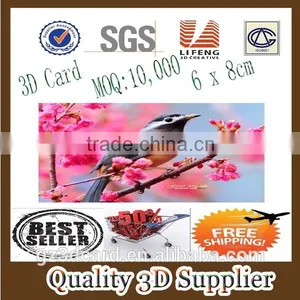 Guangzhou Lifeng 2014 Glitter High Quality Luxury Custom Christmas 3d Card thumbnail-1