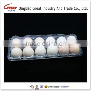 Clamshell Packaging Plastic Eggs Container Plastic Quail Egg Container 10/12 Acounts Holes thumbnail-6