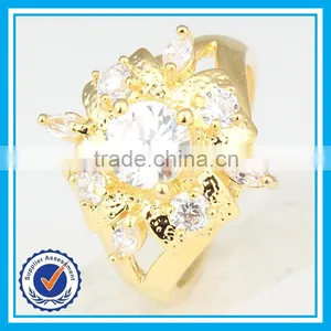 2015 New Fashion Girls Crystal Gold Rings Design for Women With Price thumbnail-1
