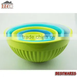5pc Color Melamine Mixing Bowl With Lips thumbnail-1
