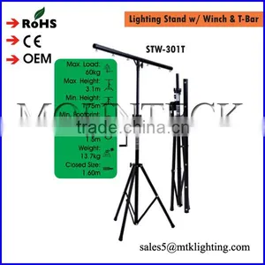 3m Professional Steel Hanging Industrial Light Speaker Stand With T-bar/ Active Air Cushion Heavy Duty Studio Light Stand thumbnail-1