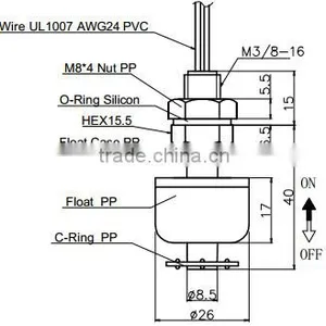 OEM Plastic Float Ball Ink Level Sensor thumbnail-2