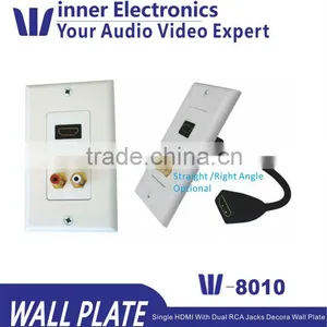 HDMI Wall Plate With 2 RCA Gold Plated Connector thumbnail-1