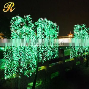Wholesale Indoor Christmas Festival Decoration Artificial White Willow Tree With LED for Lakeside Weeping Willow Tree Lighting thumbnail-1