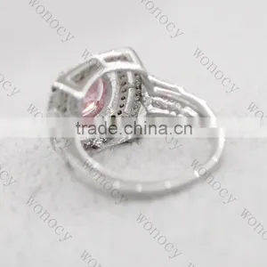 Stylish Amethyst Purple Crystal Ring Party Engagement Wedding Rings for Women Platinum Plated Women Rings thumbnail-4