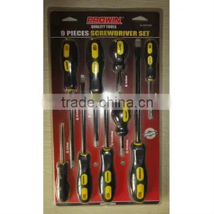 9pcs Massage Handle Screwdriver Set in Blister Card Packing thumbnail-1