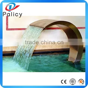 Wholesale Price Modern Stainless Steel Swimming Pool Waterfall Fountain thumbnail-5