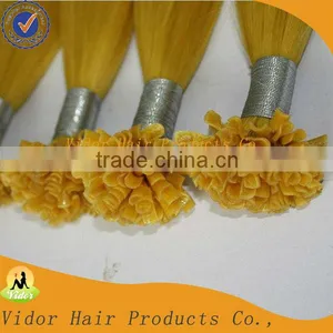 Popular White Blonde Color Virgin Russian U Tip Hair thumbnail-1
