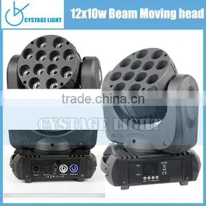 Guangzhou Stage Light 12x10W RGBW 4in1 LED Beam Wash Moving Head Light thumbnail-4