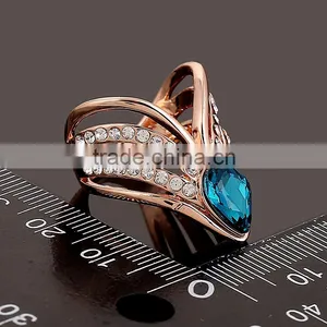Alloy Crystal Fashion Design Custom Made Cheap Wedding Ring thumbnail-4
