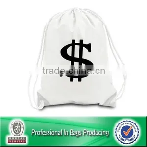 Custom Cheap Cotton Drawstring Backpack Bag thumbnail-1