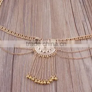2016 Bohemian Styke Vintage Exaggerate Tassels Sexy Bikini Waist Belly Body Chian thumbnail-3