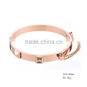 Nickel-Free Lastest Design Open Cuff Bangle Stainless Steel Bracelet Women Men Nice Gift thumbnail-2