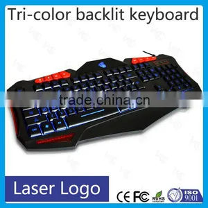 Hot Selling Backlit Multimdedia Wired Gaming Computer Keyboard thumbnail-5