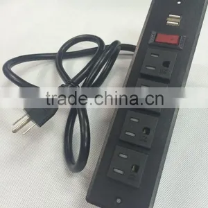 American 4-outlet With Switch&2USB Power Socket thumbnail-1