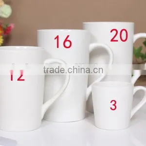 12oz Porcelain White Mug and Decal-painted Ceramic Drinkware Quality Choice thumbnail-2