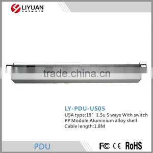 LY-PDU-US05 Safewell 19inch 1.5u Basic Server Rack PDU With Switch thumbnail-1