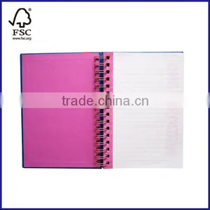 B5 Double Wire Hardcover Notebook College Ruled With Cutting Line thumbnail-3