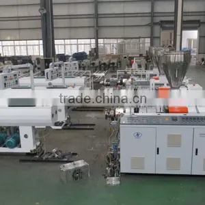 With HYGF160 Conical Twin Extruder Production Line 75-160mm PVC Pipe Extrusion Line thumbnail-3