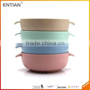 Bio-degradable Wheat Straw and Plastic Bowl Set thumbnail-3
