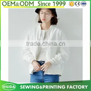 New Arrival High Quality Long Sleeve Baseball Uniform Style Girl Overcoat Jacket thumbnail-5