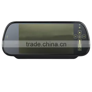 7 Inch Tft Lcd Rearview Car Mirror Monitor With 2 Video Inputs thumbnail-1