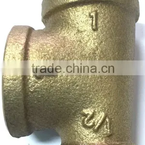 New Products Taiwan 1x3/4 Inch Pipe Brass Fittings Reducing Tee thumbnail-1