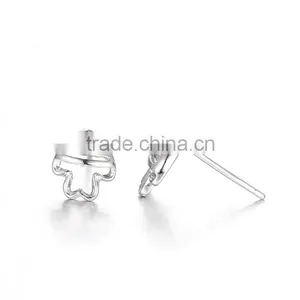 Earring Stud Aminal Fish Shape Silver Jewelry Earrings for Women SEB055W thumbnail-1